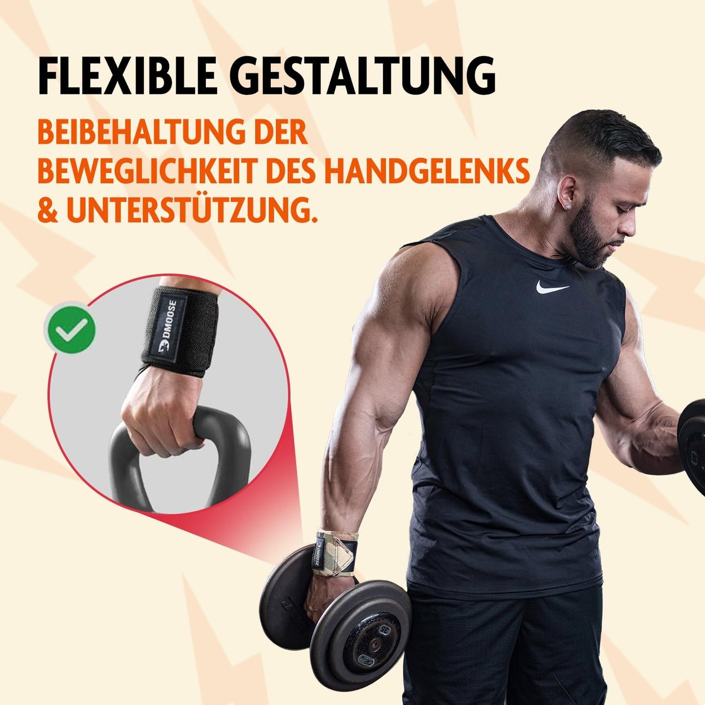 Wrist Wraps, Avoid Injury and Maximize Grip with Thumb Loop, 18" or 12" Gym Straps Pair, Wrist Straps for Weightlifting, Powerlifting, Bench Press, Bodybuilding, Deadlift Straps for Men & Women