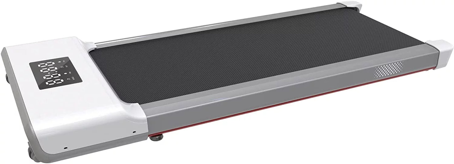 Walking Pad, 0.6-3.8 Mph, under Desk Walking Treadmill with Remote Control LED Display, Powerful and Quiet 2.5HP Motor for Home Office Use(White)